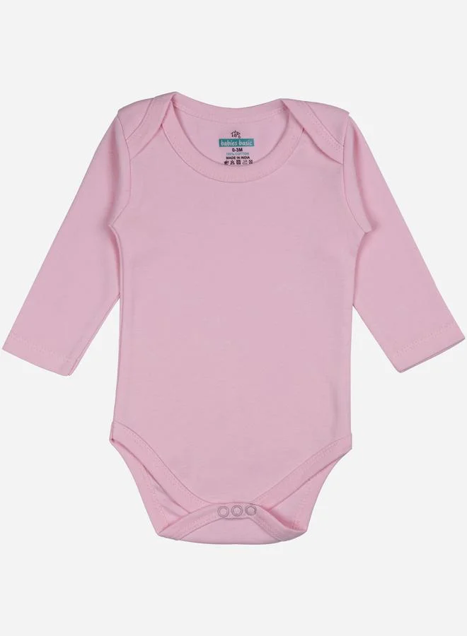 Babies Basic Pack of 3 - Solid Long Sleeves Bodysuit by Styli