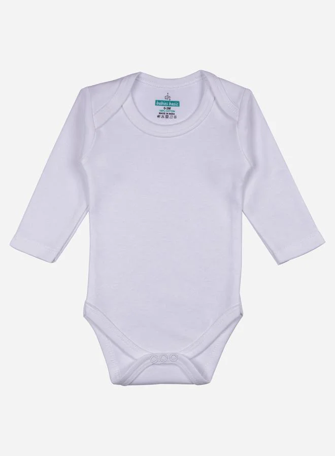 Babies Basic Pack of 3 - Solid Long Sleeves Bodysuit by Styli