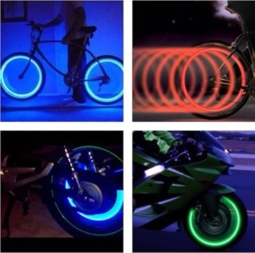 تكس Bicycle & Car & Motorcycle Visibility Increasing Pink Valve Light