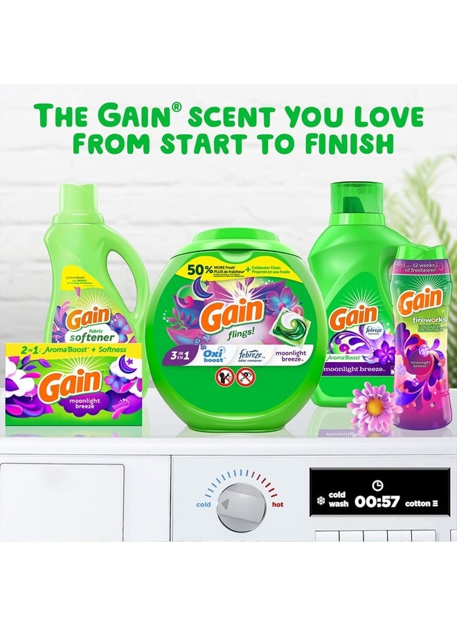 Gain - Dryer Sheets Laundry Fabric Softener, Moonlight Breeze, 240 Count - Image 1