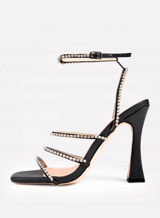 RAID Embellished Strap High Heel Sandals by Styli