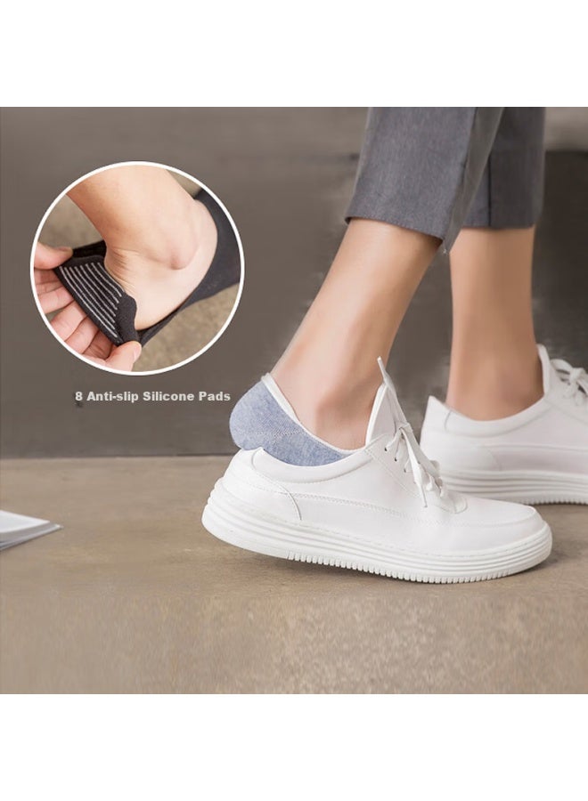 LANG SHA Langsha Men's Invisible Cotton Socks Breathable Thin Cotton Socks Sweat-absorbent Cotton Socks Thin Cotton Short Socks Men's Boat Socks 6 Pairs - Image 2