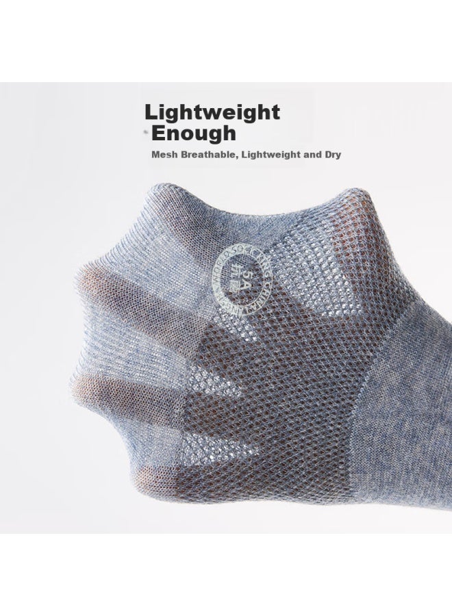 LANG SHA Langsha Men's Invisible Cotton Socks Breathable Thin Cotton Socks Sweat-absorbent Cotton Socks Thin Cotton Short Socks Men's Boat Socks 6 Pairs - Image 5