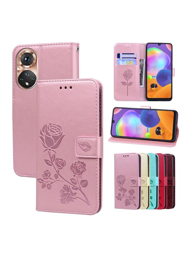 S-TOP Case For Honor X7/Play 30 Plus Rose Embossed Flip PU Leather Phone Case - Image 1