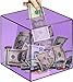 Vcertcpl Piggy Bank for Adults Must Break to Open Vcertcpl Acrylic Clear Piggy Bank Money Saving Box for Cash Saving Unopenable Adults Bank for Real Money Bank Coin Bank Change Jar Purple 15x15CM - Image 2