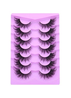 Alice False Eyelashes Fairy Cat Eye Lashes Mink Fluffy Fox Eye Lashes Wispy Dramatic Eyelashes 20mm Fake Lashes 7 Pairs Pack by ALICE  - Image 1