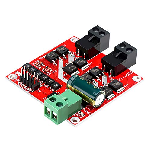 DROK DC Motor Driver, L298 Dual H Bridge Motor Speed Controller DC 6.5V-27V 7A PWM Motor Regulator Board 12V 24V Electric Motor Control Module Industrial 160W with Optocoupler Isolation - Image 1