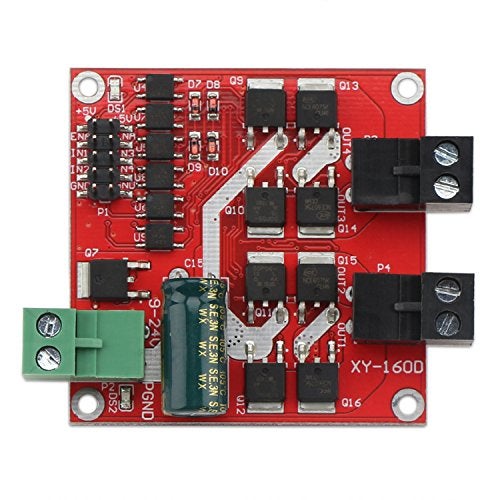 DROK DC Motor Driver, L298 Dual H Bridge Motor Speed Controller DC 6.5V-27V 7A PWM Motor Regulator Board 12V 24V Electric Motor Control Module Industrial 160W with Optocoupler Isolation - Image 3