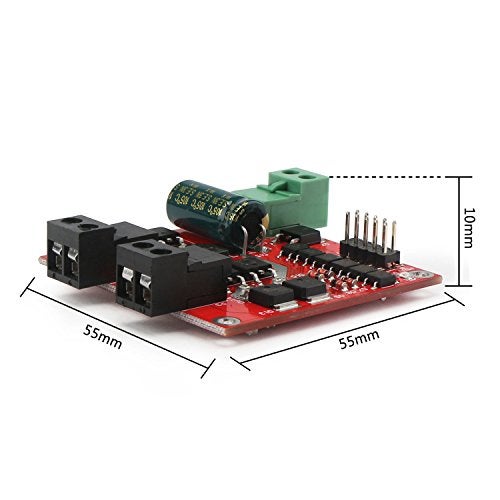 DROK DC Motor Driver, L298 Dual H Bridge Motor Speed Controller DC 6.5V-27V 7A PWM Motor Regulator Board 12V 24V Electric Motor Control Module Industrial 160W with Optocoupler Isolation - Image 5
