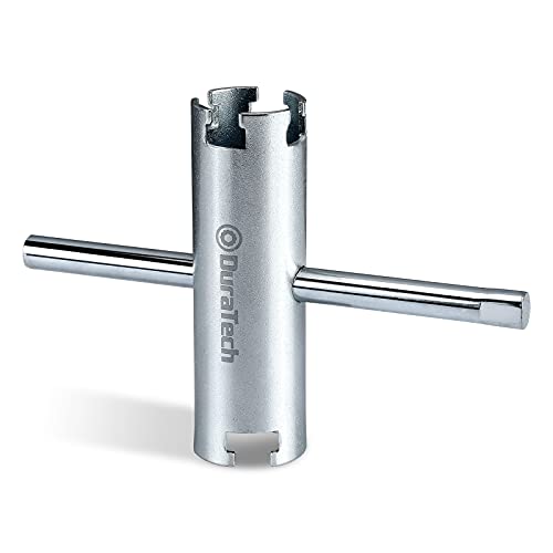 DURATECH Basket Strainer Wrench, Universal Sink Strainer Wrench with Sliding Handle, Double End, 1/2" & 3/8 " - Image 1