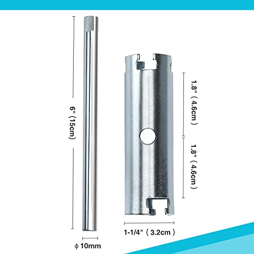 DURATECH Basket Strainer Wrench, Universal Sink Strainer Wrench with Sliding Handle, Double End, 1/2" & 3/8 " - Image 3