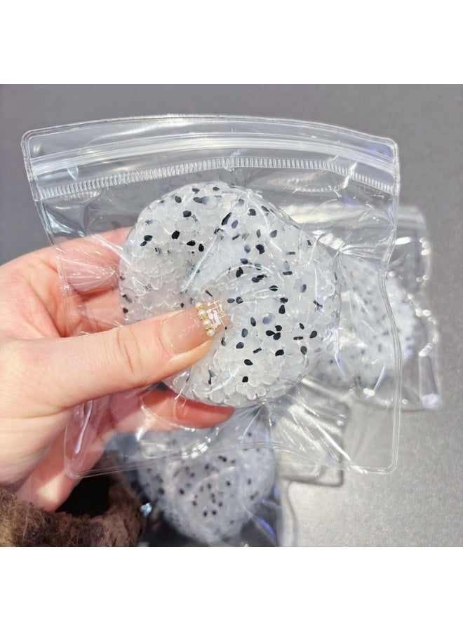 2 Pieces Squishy Mili rice ball Stress Relief Toy, Soft Puffy Crunchy Bubble Squish Fidget Toy, Slow Rebound Squeeze Sensory Toy for Anxiety Relief, Relaxing Hand Fidget Toy Gift for Adults Kids - Image 2