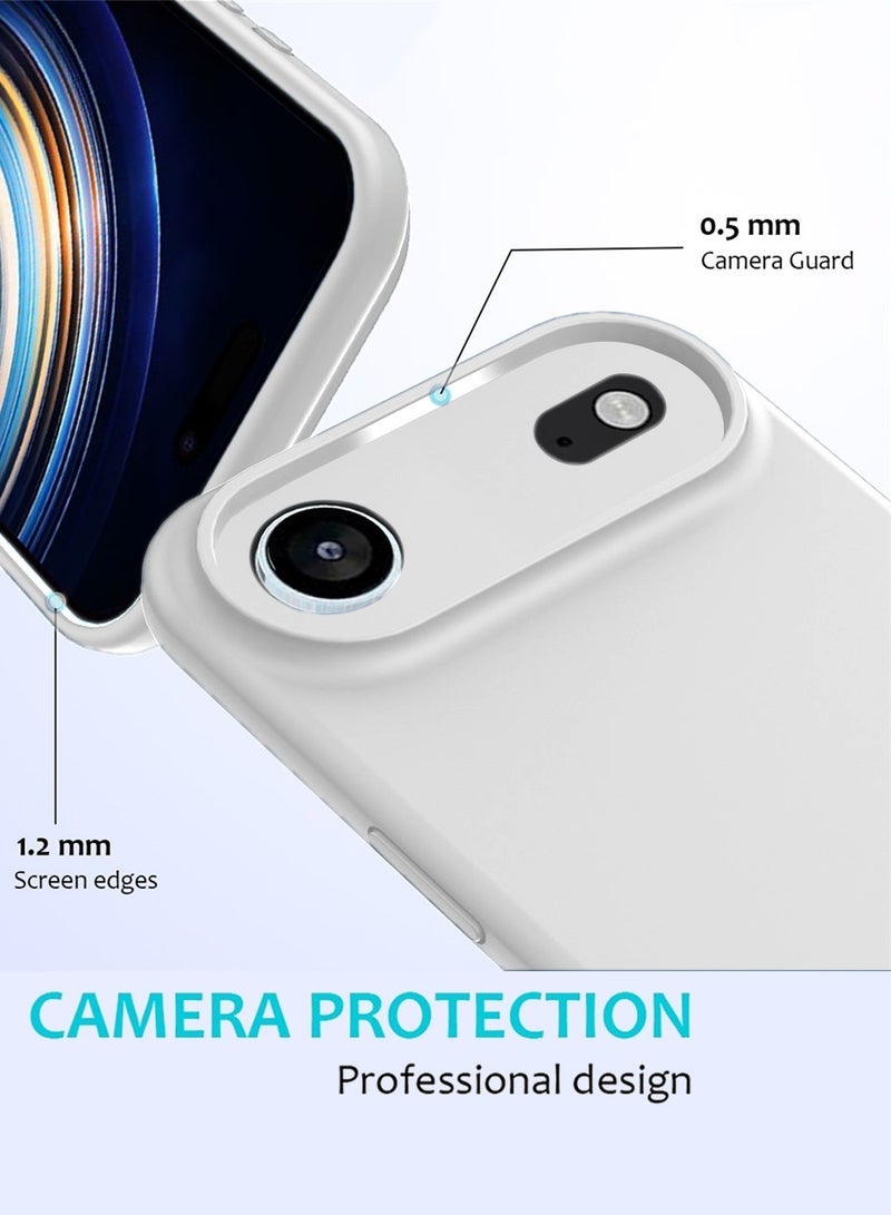 JAJEEK Apple iPhone 17 Air 5G 2025 Soft Liquid Silicone Case Cover (MCRPSN) - White - Image 4