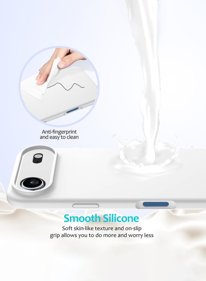 JAJEEK Apple iPhone 17 Air 5G 2025 Soft Liquid Silicone Case Cover (MCRPSN) - White - Image 3