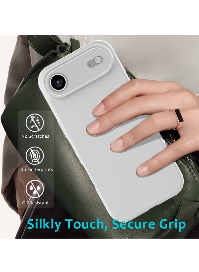 JAJEEK Apple iPhone 17 Air 5G 2025 Soft Liquid Silicone Case Cover (MCRPSN) - White - Image 2