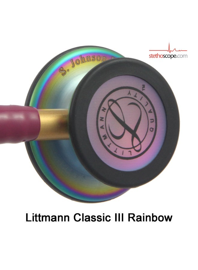 ثري أم ليتمان سماعة طبية ليتمن كلاسيك 3 بلون قوس قزح أسود موديل 5870 - Image 3