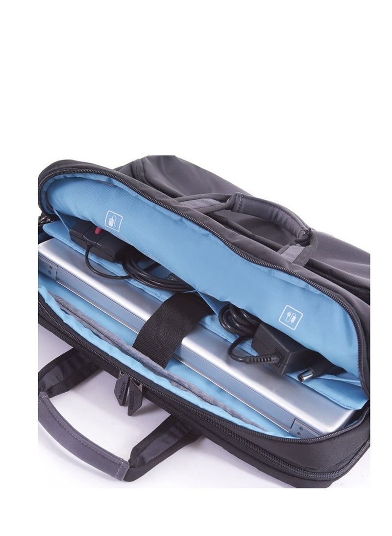 AMERICAN TOURISTER Amber 15.6" Briefcase Shoulder Bag 100% Polyester, Blue|Adjustable Strap|Quick Access Pocket|Smart Sleeve - 1 Year International Warranty - Image 3