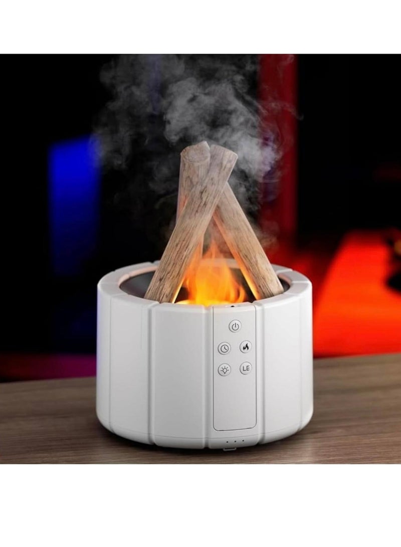 QiaoKai Bonfire Humidifier 250ML with Remote Control, Silent Flame Diffuser Aromatherapy Scented Oil Diffusers Timing With Bonfire Shape Warm Light And 7 Colorful Lights  - Image 2