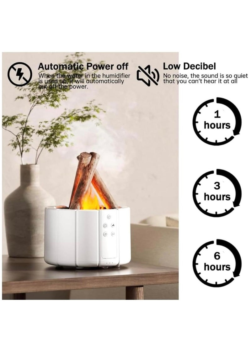 QiaoKai Bonfire Humidifier 250ML with Remote Control, Silent Flame Diffuser Aromatherapy Scented Oil Diffusers Timing With Bonfire Shape Warm Light And 7 Colorful Lights  - Image 3