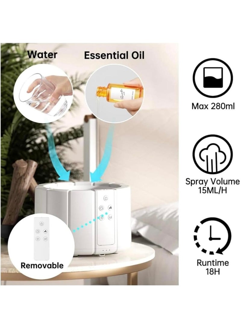 QiaoKai Bonfire Humidifier 250ML with Remote Control, Silent Flame Diffuser Aromatherapy Scented Oil Diffusers Timing With Bonfire Shape Warm Light And 7 Colorful Lights  - Image 4