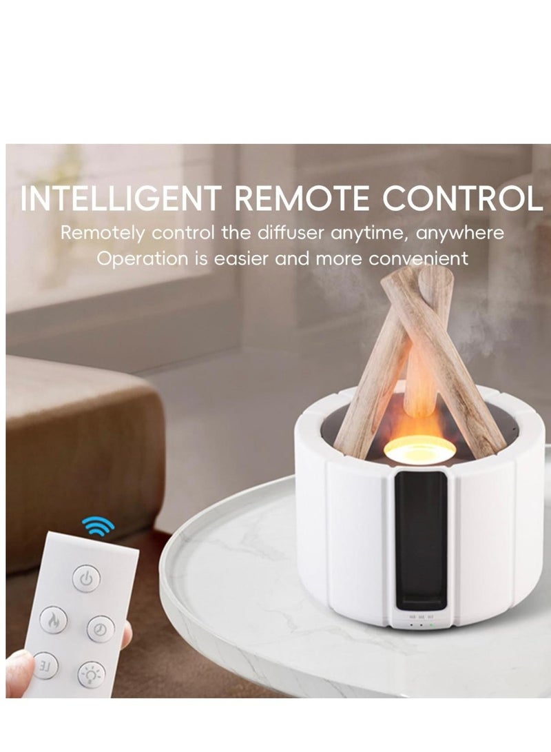 QiaoKai Bonfire Humidifier 250ML with Remote Control, Silent Flame Diffuser Aromatherapy Scented Oil Diffusers Timing With Bonfire Shape Warm Light And 7 Colorful Lights  - Image 5