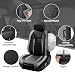 CAR PASS Nappa Leather Car Seat Covers Front Seats Luxury Seat Protector for Cars Waterproof AntiSlip Seat Cushion Armrest Compatible Airbag Universal for SUV Pickup Truck Automotive Black Gray - Image 3