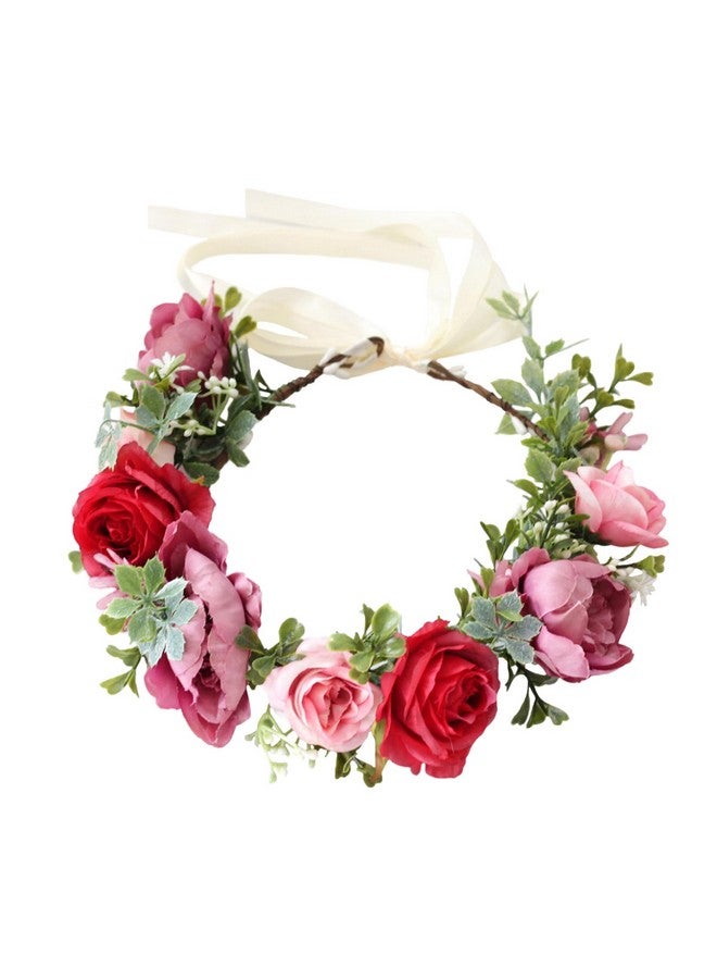 LLinfflr Fairy Floral Crown Flower Headband Woodland Elf Headpiece Forest Elven Circlet For Women Girls Bridal Wedding Prom Halloween Renaissance Cosplay Photo Props - Image 1