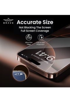 Brave iPhone 16 Pro 6.3 inch Screen Protector, Full Coverage, Ultra HD Quality, Shockproof, Scratch Resistant, Shatter Resistant, Anti-Fingerprint Coating, Bubble Free, 9H Hardness Tempered Glass with Easy Installation Frame to Ensure Bubble-Free and Effortless Application, Clear Design and Comprehensive Protection  - Image 5