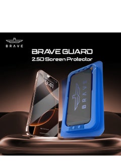 Brave iPhone 16 Pro 6.3 inch Screen Protector, Full Coverage, Ultra HD Quality, Shockproof, Scratch Resistant, Shatter Resistant, Anti-Fingerprint Coating, Bubble Free, 9H Hardness Tempered Glass with Easy Installation Frame to Ensure Bubble-Free and Effortless Application, Clear Design and Comprehensive Protection  - Image 2