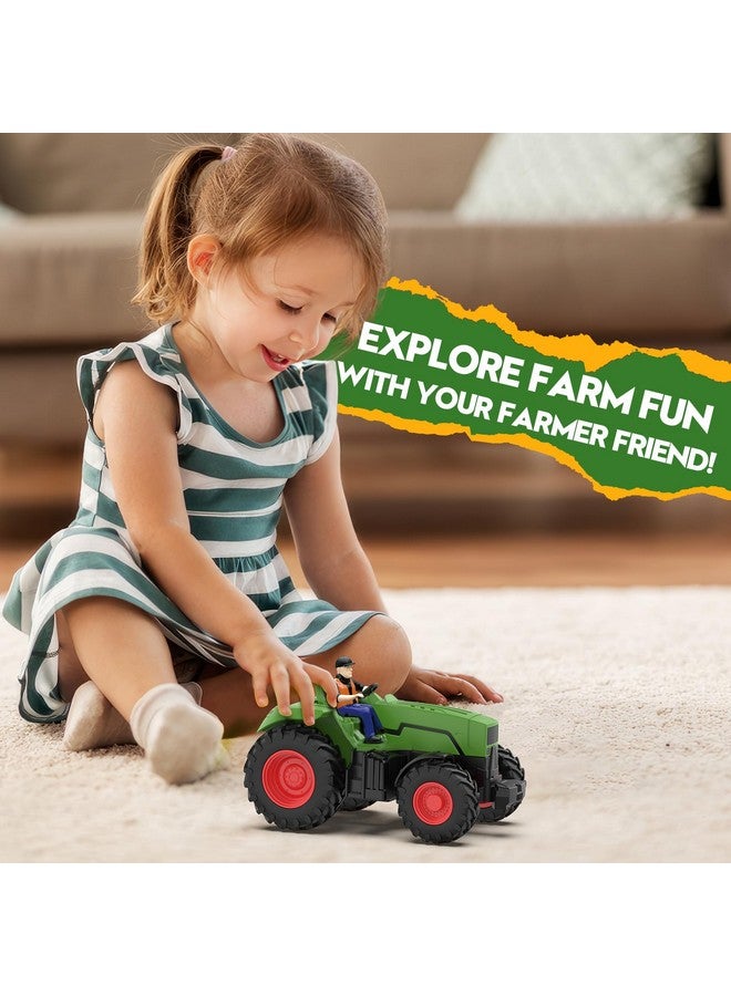Uarzt Remote Control Tractor Toys For Kids 3-5, Rc Tractor Toy With Farmer & Light,1:24 Scale, Rechargeable Farm Toy Tractor For Toddler Toy Set Birthday Gifts For 3 4 5 Year Old Kids Boys Girls - Image 4