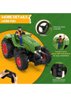 Remote Control Tractor Toys For Kids 3-5, Rc Tractor Toy With Farmer & Light,1:24 Scale, Rechargeable Farm Toy Tractor For Toddler Toy Set Birthday Gifts For 3 4 5 Year Old Kids Boys Girls - pzsku/Z23620FD0DCBFCAFCD5BCZ/45/_/1732786423/8d89707c-aeab-4a2f-beeb-824c15b1e7c1