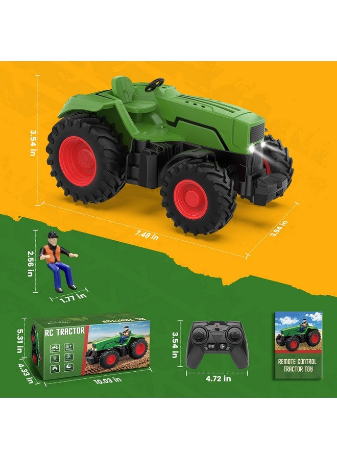 Uarzt Remote Control Tractor Toys For Kids 3-5, Rc Tractor Toy With Farmer & Light,1:24 Scale, Rechargeable Farm Toy Tractor For Toddler Toy Set Birthday Gifts For 3 4 5 Year Old Kids Boys Girls - Image 5