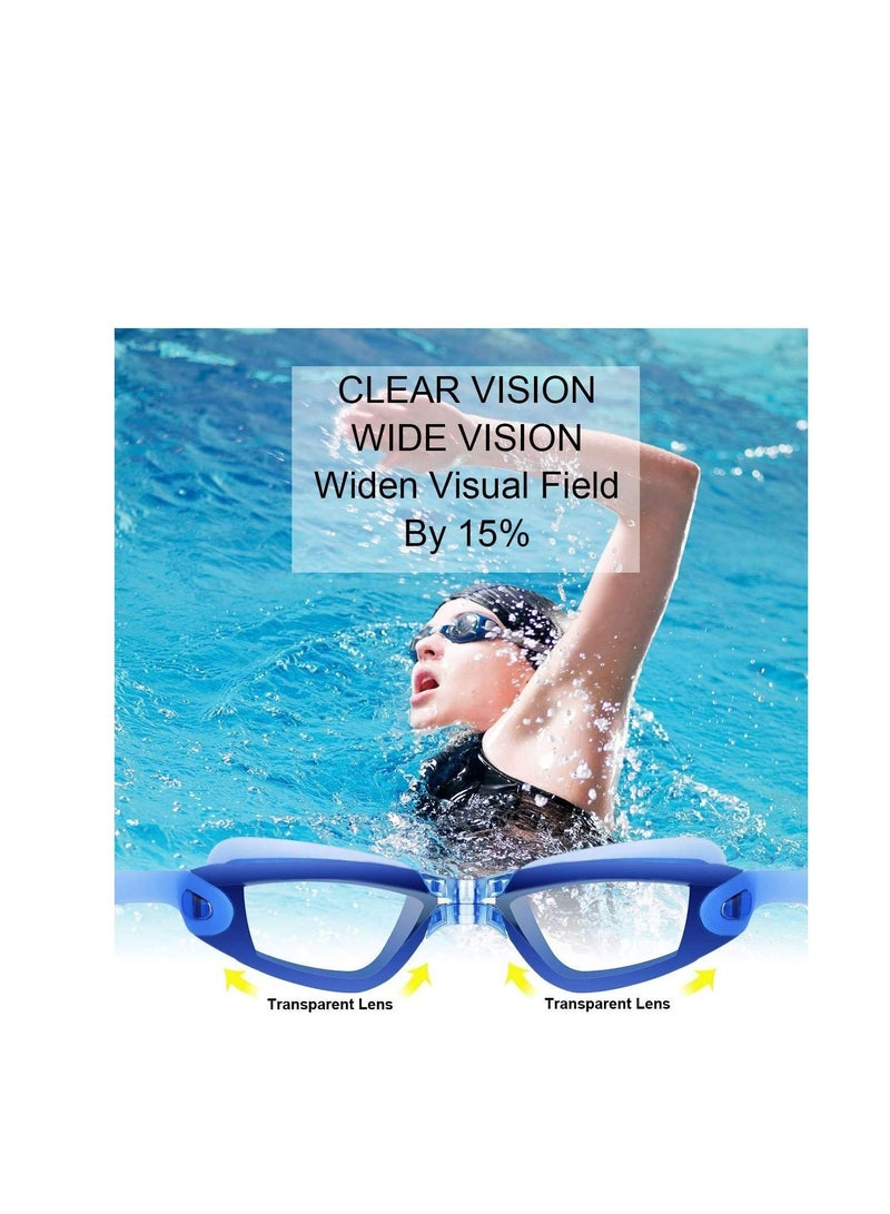 Y&D Swimming Goggles with Protective Case Nose Clip Ear Plugs Included Performance Adult Unisex Swim Goggle, Anti Fog Mirror Tinted Lenses, easy adjust Head Strap - Image 5