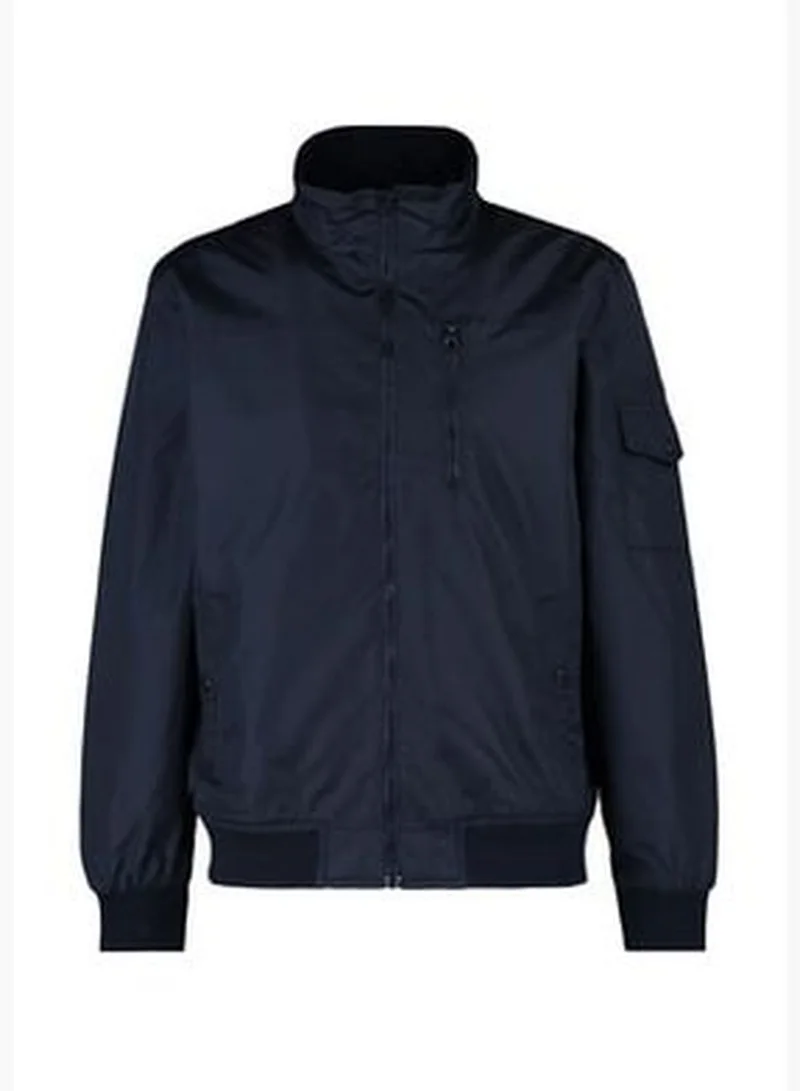 trendyol Black Men's Regular Fit Stand-Up Collar Fleece Inner Coat.