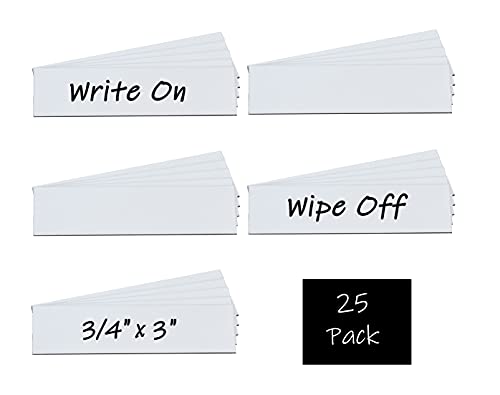 MV Magna Visual Magna Visual 3/4" x 3" White Pre-Cut Write On Wipe Off Magnetic Strips 25 Pack … - Image 2