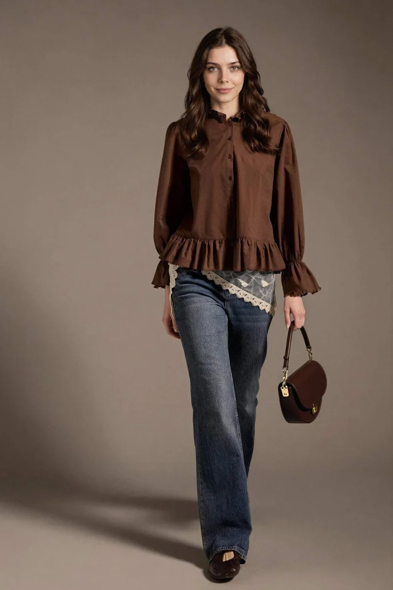 ديفاكتو Low Waist Long Washed Jeans
