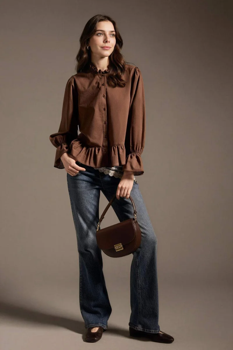 ديفاكتو Low Waist Long Washed Jeans