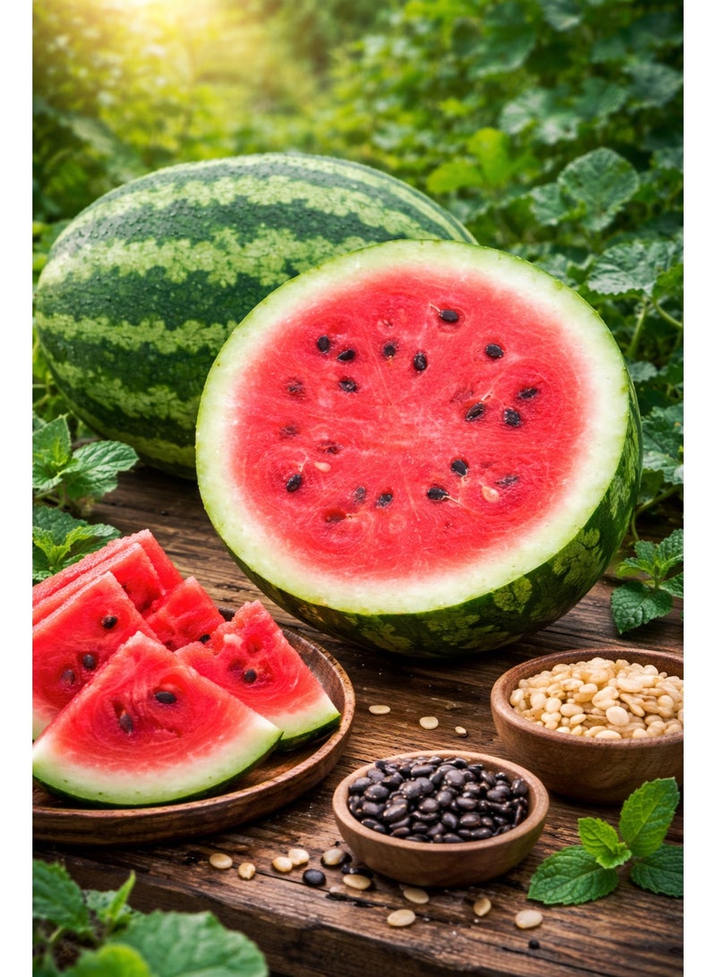 vsell24 Pack of 3 Watermelon Seeds for Planting Grow Water Melon At Home Non-GMO Home Garden Seeds With 99% Cleaness, 95% Purity, 90% Germination Rate 10g - Image 1
