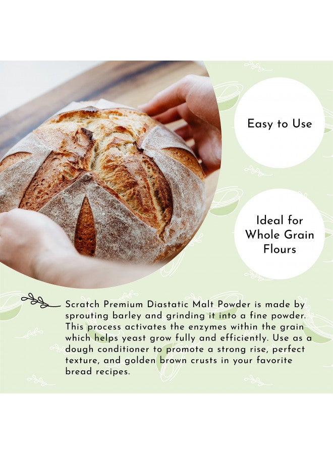 Scratch Scratch Diastatic Malt Powder for Baking - (2LB) Dried Barley Malt for Baking Bread - Bread Improver - Premium Baking Ingredients for Breads, Pizzas, Pretzels, Desserts, Shakes and More  - Image 3