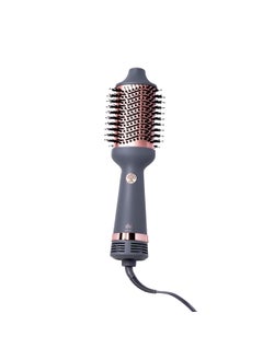 Hairitage Hairitage Volumizing One Step Blow Dry Brush + Hair Dryer for Curling + Straightening - Ceramic Tourmaline Blowout Brush + Volumizer - Hair Styler for Smooth Shiny, Frizz-Free Styles - Matte Grey 