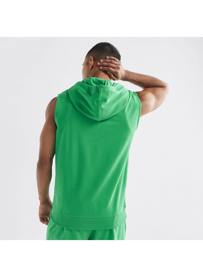 Splash FAV Slogan Print Sleeveless Hoodie  - Image 3