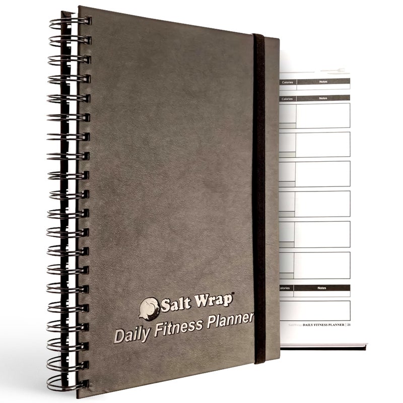 SaltWrap Daily Fitness Planner Workout Planner & Log Book, Exercise Gym Notebook Wellness, Health, Nutrition, and Food Plan Tracker, Weight Loss Goal Tracking (Daily + Weekly Logs) - Image 1