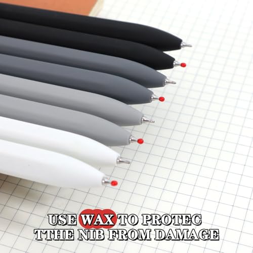 Piochoo Black Gel Pens, 8Pcs Fine Point Black Ink Smooth Writing Pens for Journaling, Nurse Aesthetic Cute Office School Supplies, Gifts for Women and Men(8Pcs Black White Grey-Black Ink) - Image 5