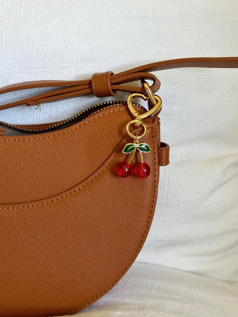 Agromusk Cute Cherry Keychain,Kawaii Cherry Bag Purse Charms for Women Car Keys Decor Gifts Stuff Accessories (Red) - Image 4