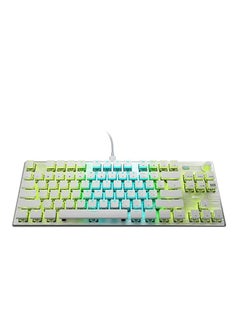ROCCAT Vulcan TKL Pro PC USB-C Gaming Keyboard, Linear Optical Titan Switch, AIMO RGB Lighting, Tenkeyless Mechanical Feel Speed Keystroke, Low Profile Ergonomic Design for Wrist Rest Support, White