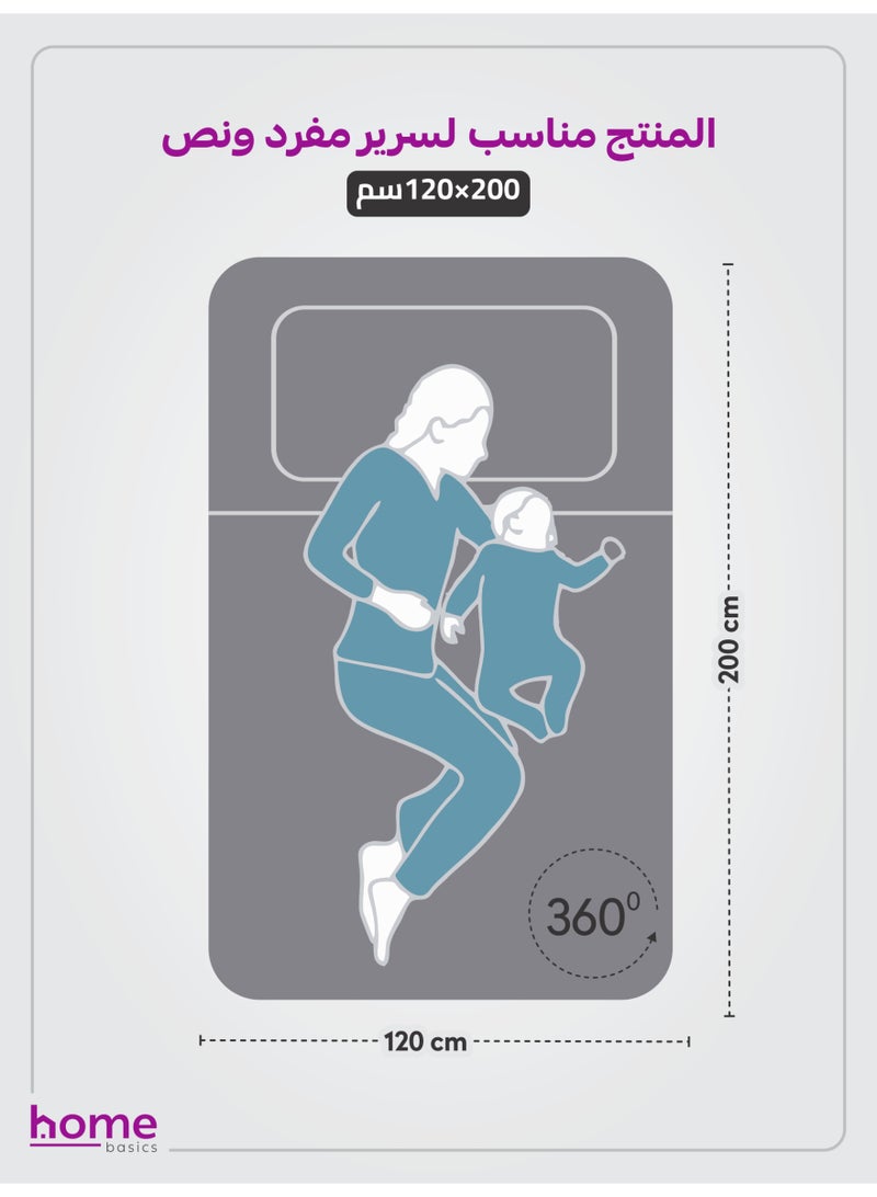 Donetella Bedding Fitted Sheet - Fits 120x200 Cm Bed For Twin Bed 2 Pcs (1 Fitted Sheet and 1 Pillowcase) - 30 Cm Deep Pocket - Solid Bed Sheet - Image 2