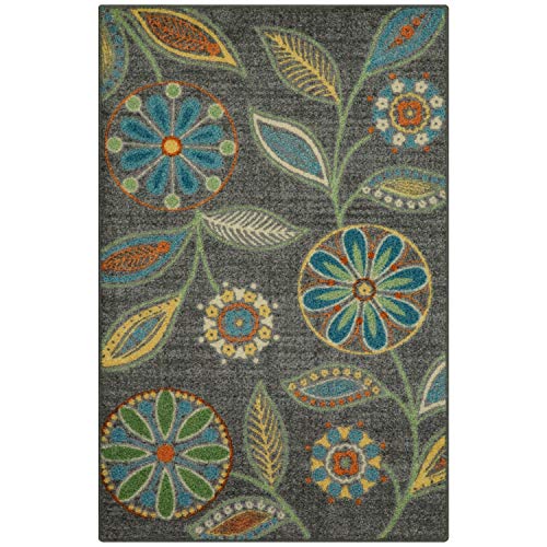 Maples Rugs Reggie Floral Kitchen Rugs Non Skid Accent Area Carpet [Made in USA], Multi, 2'6 x 3'10 - Image 1