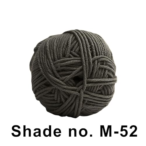 VCR 4ply Dark Grey Yarn, 100 Grams Hank, 190 Meters Length, Acrylic Ball for Crochet and Knitting, Soft Crosia Threads, Pack of 1 Yarn, Suitable for DIY Crafts - Image 2