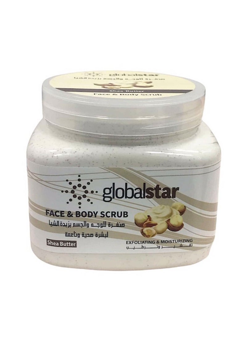 Global Star Globalstar Exfoliating Face and Body Scrub Shea Butter 500ml