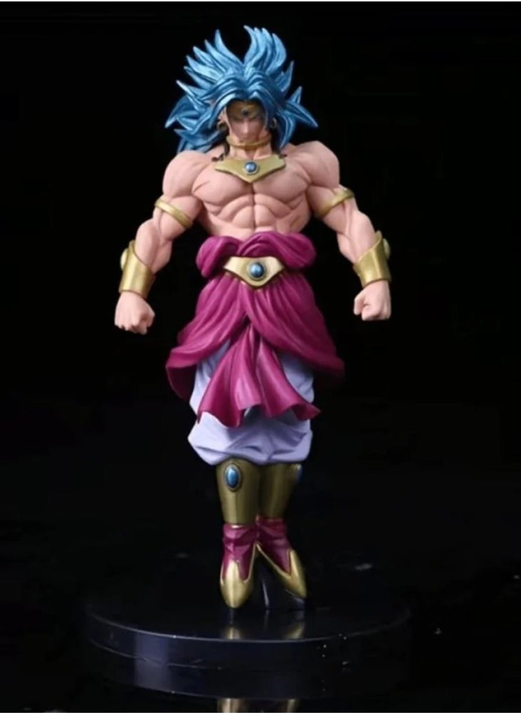 Toy Dragon Ball Super Saiyan Blue Hair Broli Action Figure, Super Saiyan Broli Model Toy, Anime Realistic Model Ornament, Super Collectible Model Statue Anime Figure Toy 19.5cm  - Image 2
